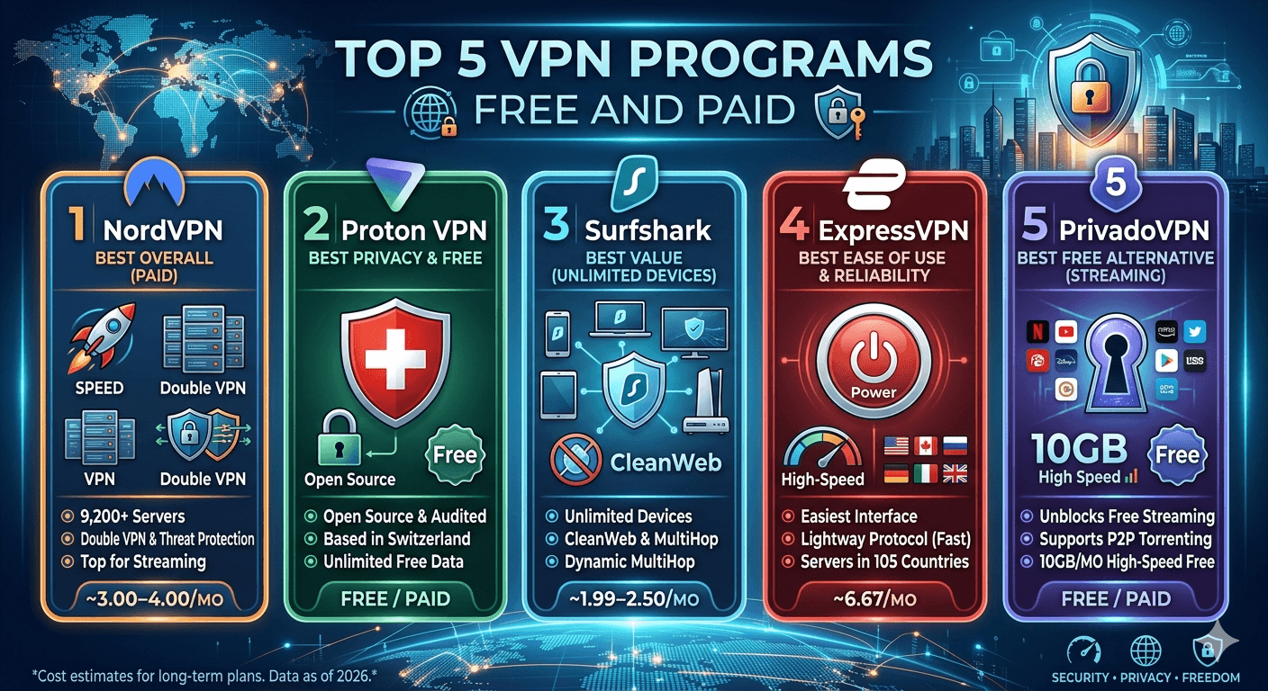 Top 5 VPN Programs