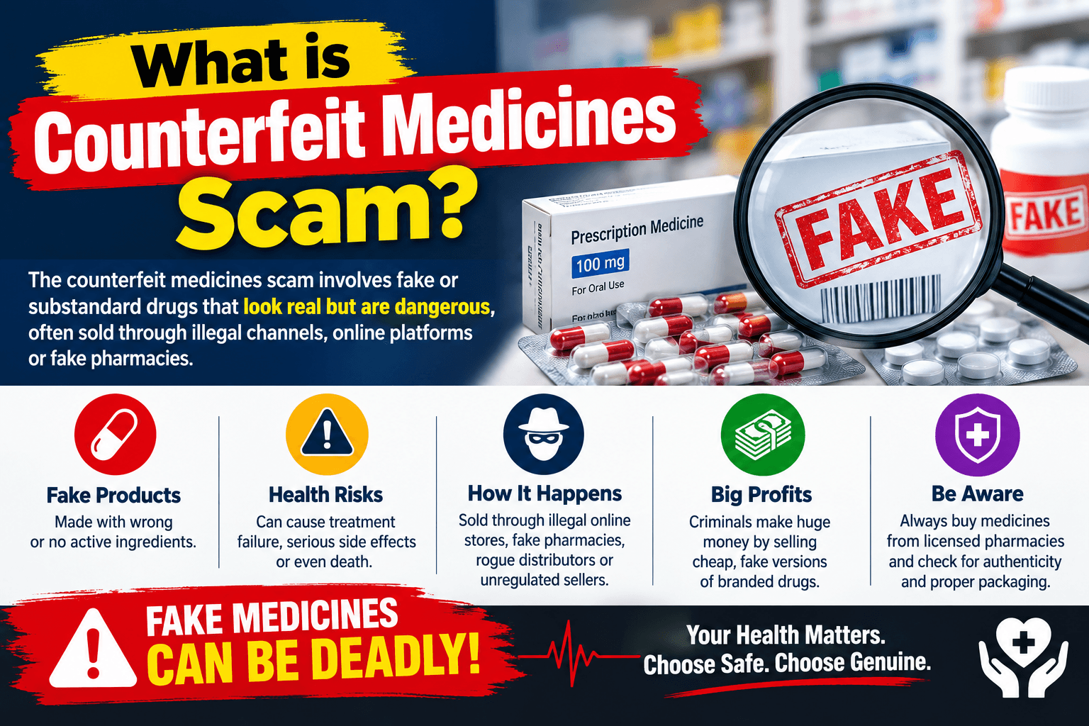 What is Counterfeit Medicines Scam?